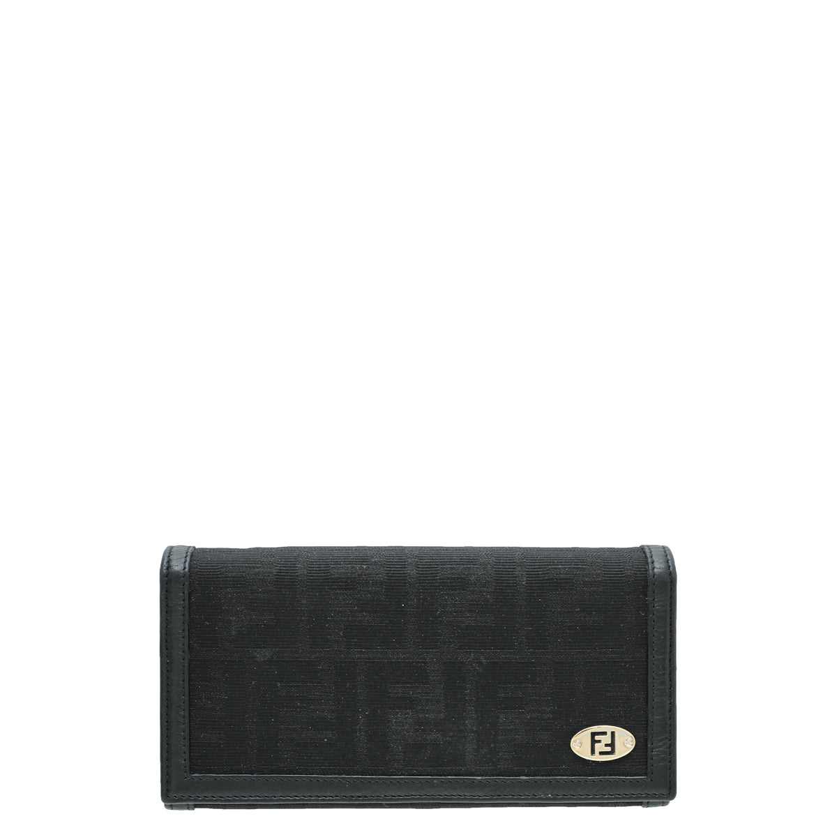 Fendi Black Zucca Continental Wallet