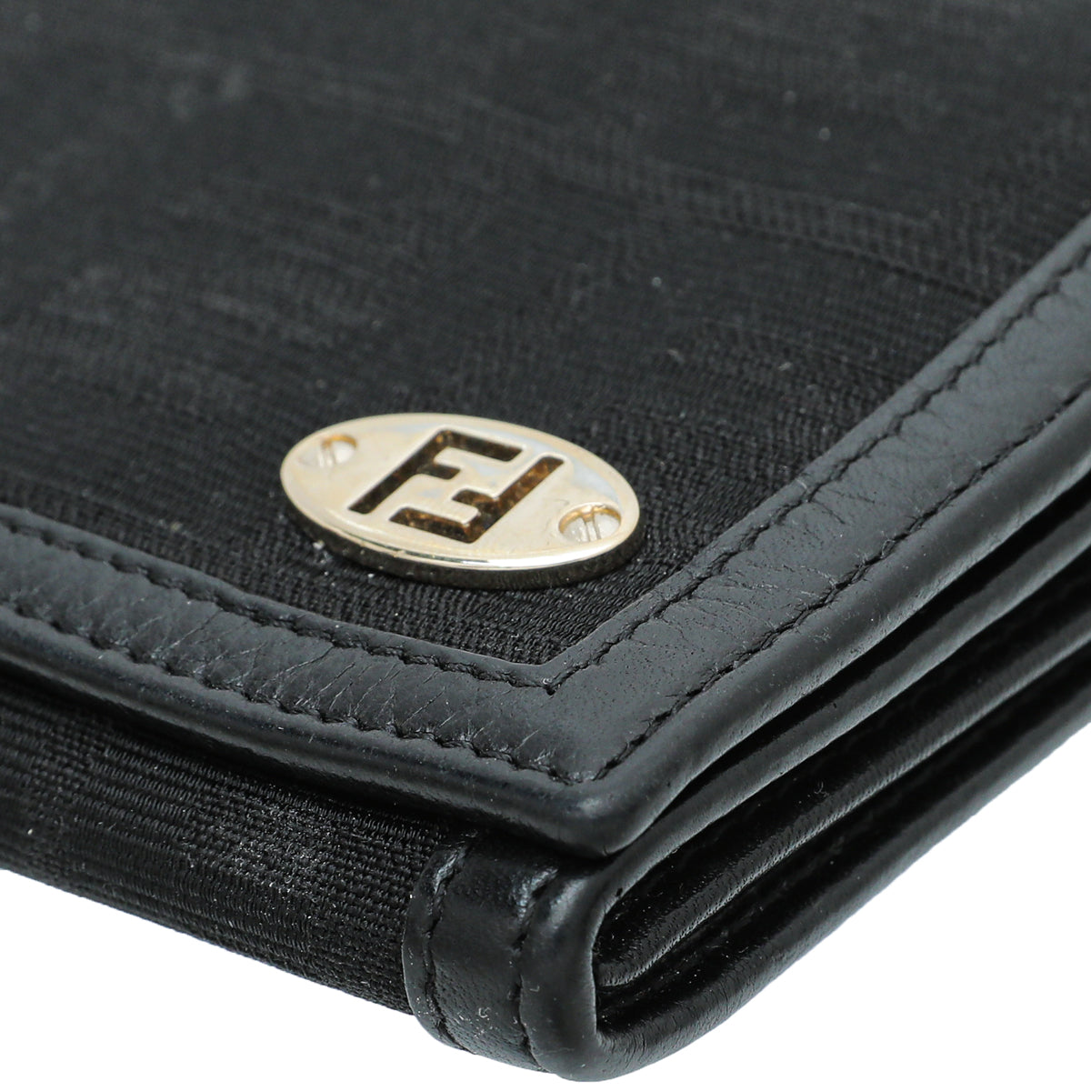 Fendi Black Zucca Continental Wallet