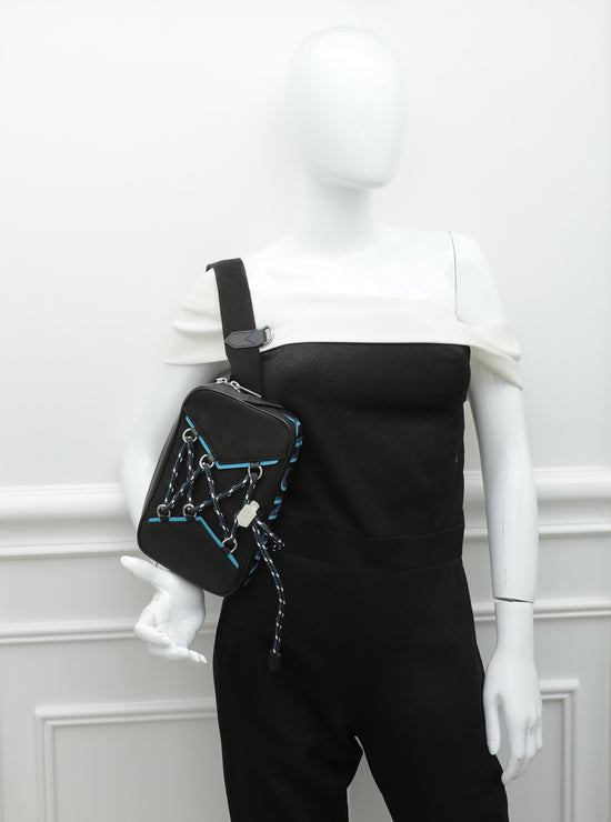Givenchy Bicolor Nylon Drawstring Mens Bum Bag