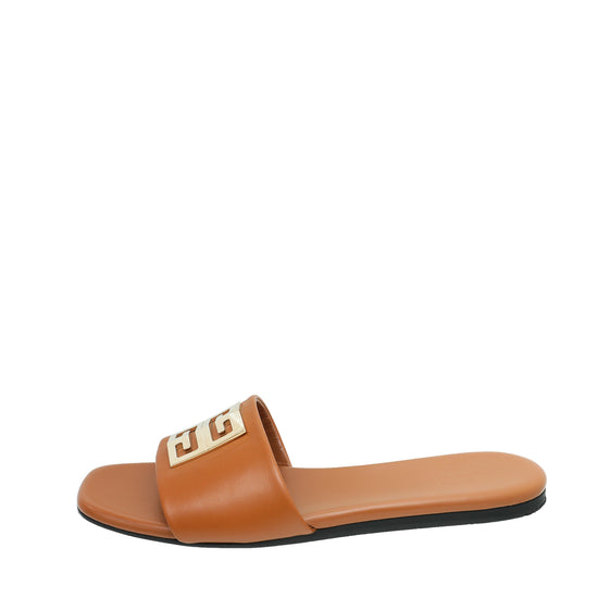 Givenchy Caramel 4G Slide Flat Sandal 38