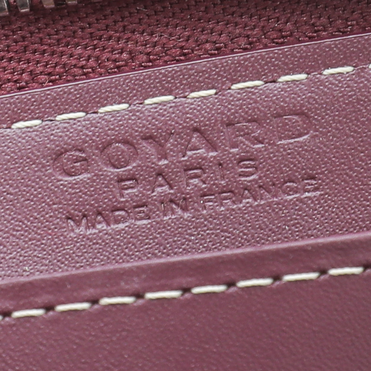 Goyard Burgundy Goyardine Matignon PM Wallet
