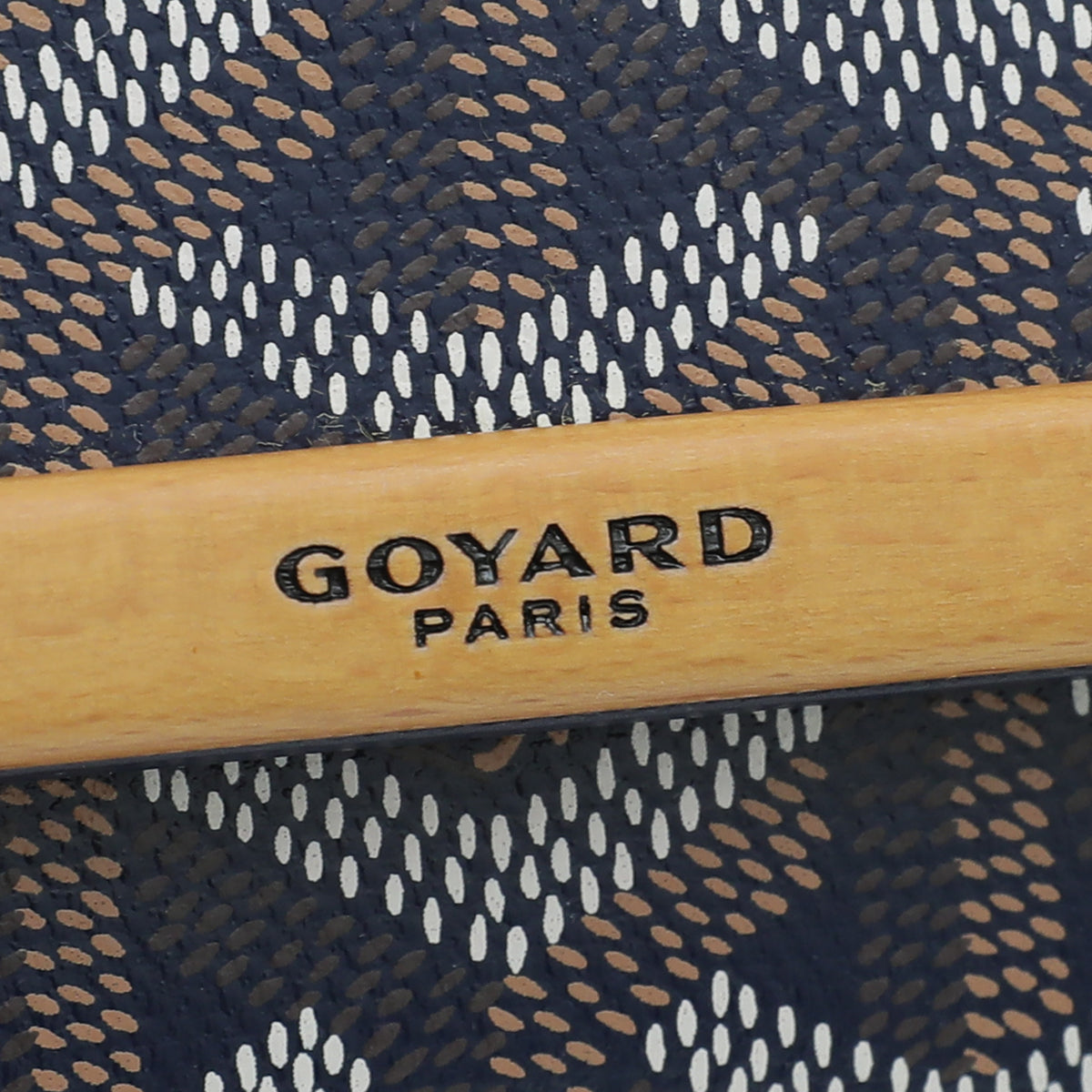 2019 Goyard Grey Chevron Coated Canvas Mini Monte Carlo Wristlet