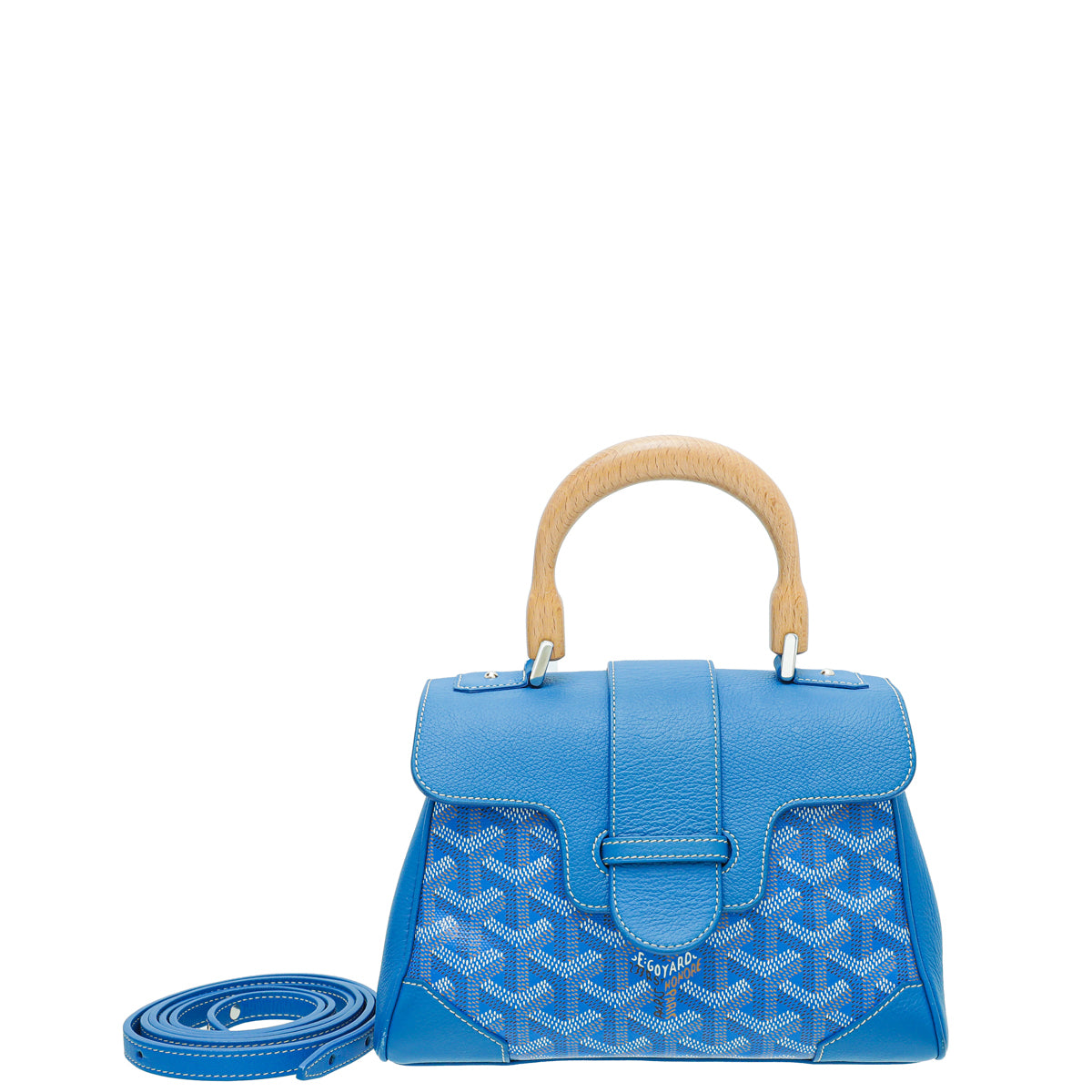 Goyard Goyardine Mini Saigon Souple - Blue Handle Bags, Handbags