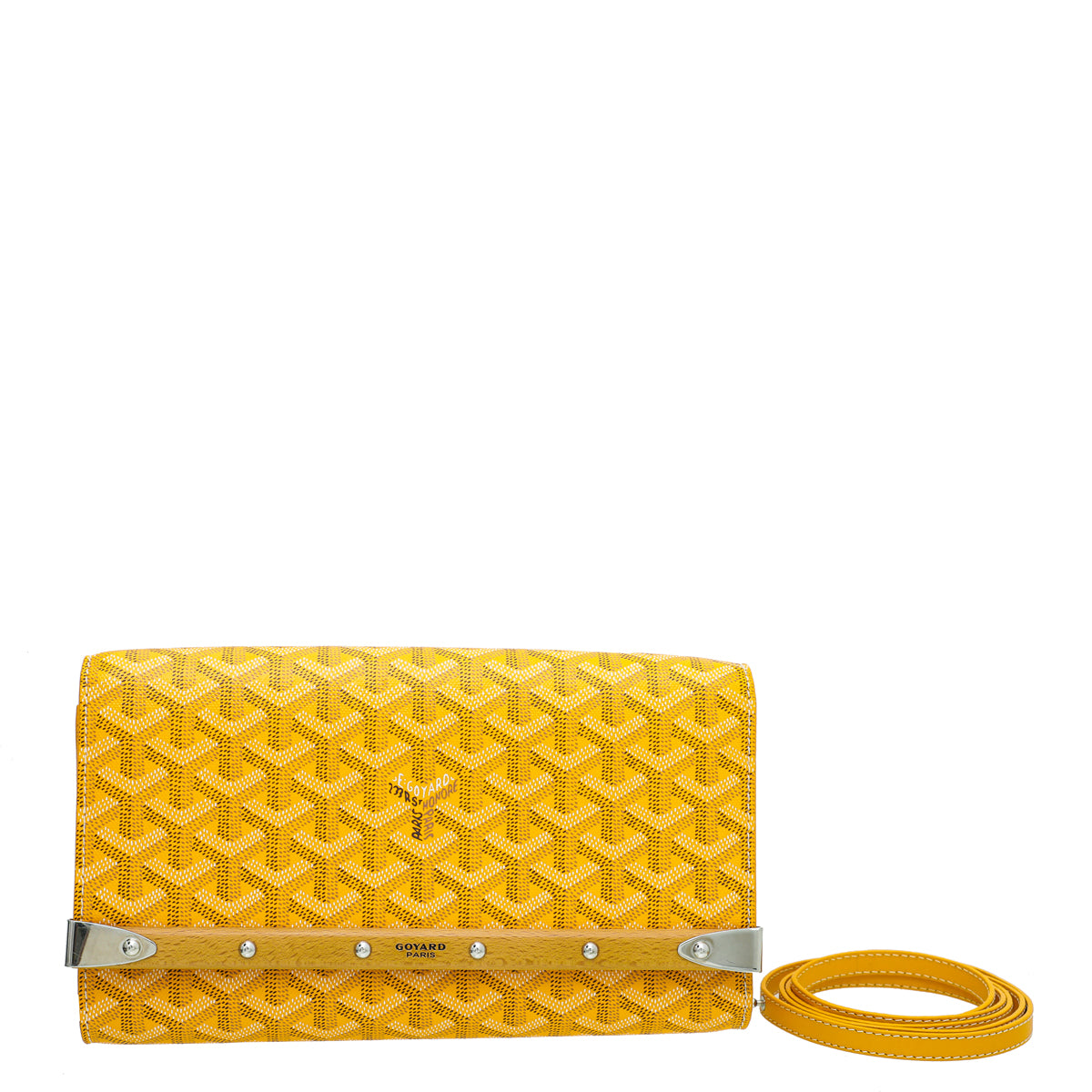 Goyard Yellow Goyardine Monte Carlo Strap Clutch-Goyard-THE CLOSET