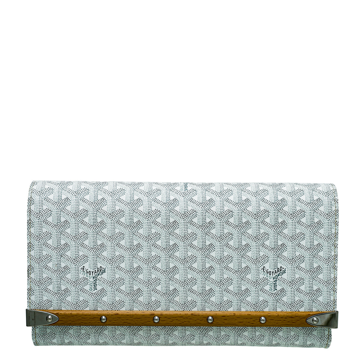 Goyard White Goyardine Monte Carlo Clutch-Goyard-THE CLOSET