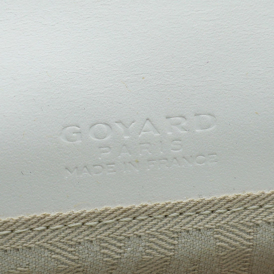 Goyard White Goyardine Monte Carlo Clutch