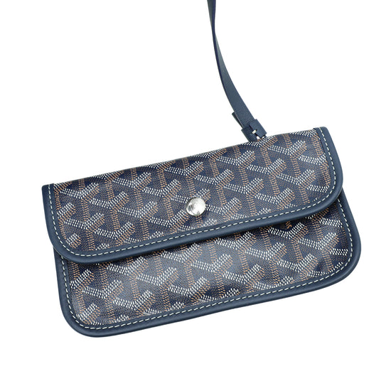 Goyard handbag Shopping Saint Louis PM blue Cloth ref.876102