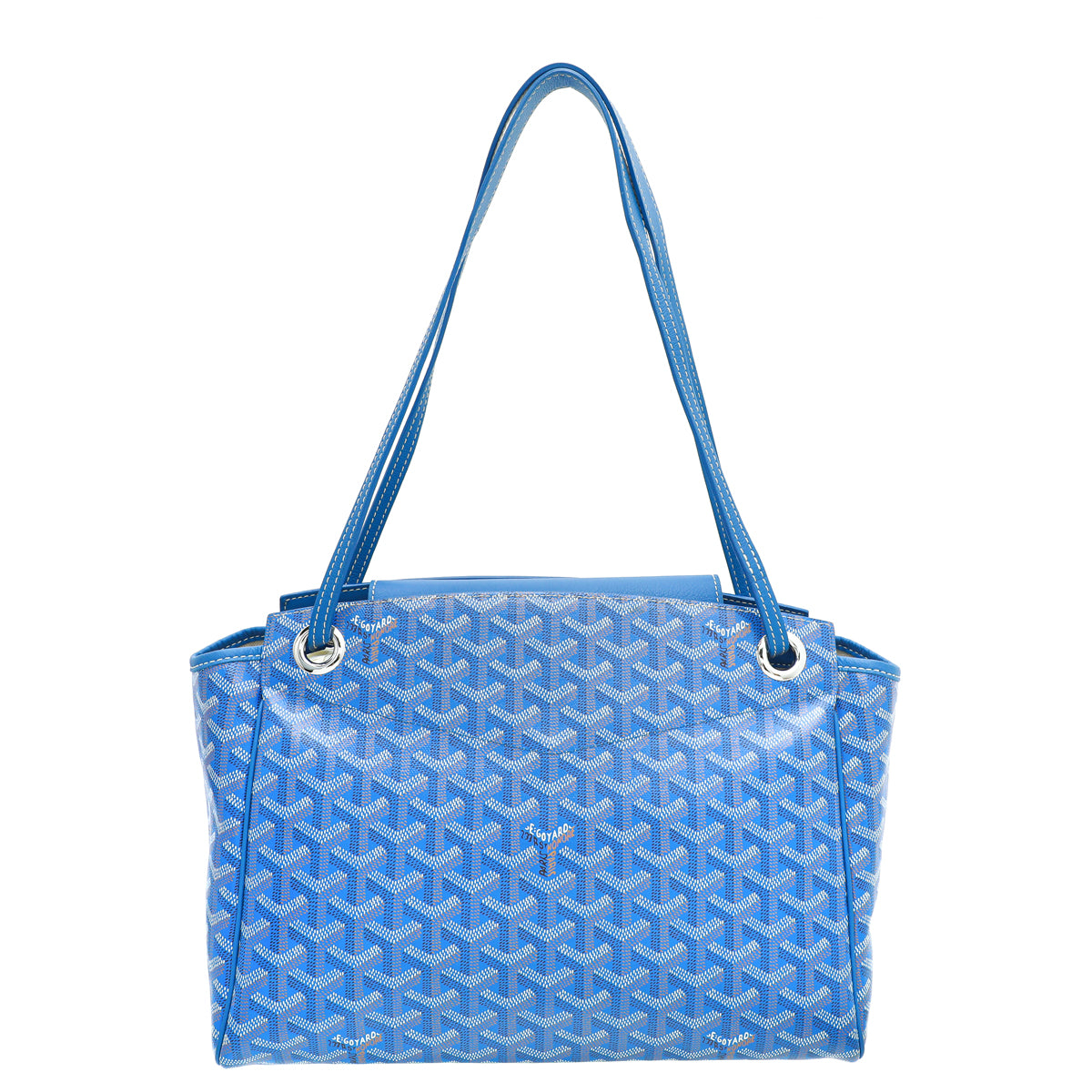 Goyard Blue Goyardine Rouette Souple PM Bag