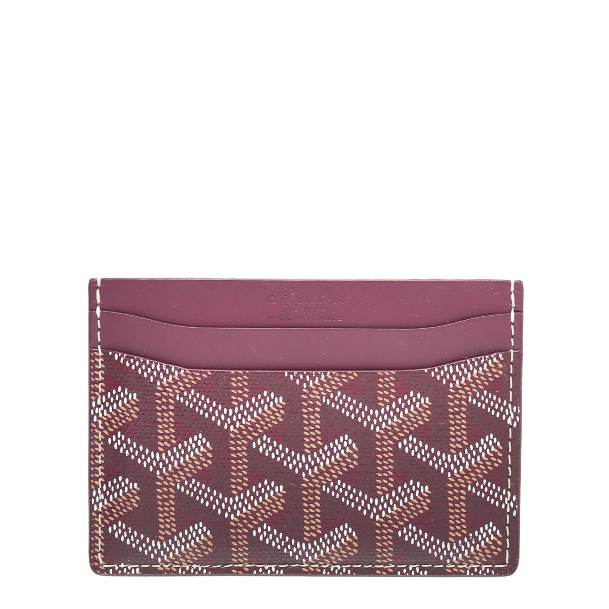Goyard Burgundy Goyardine Saint Card Holder-Goyard-THE CLOSET