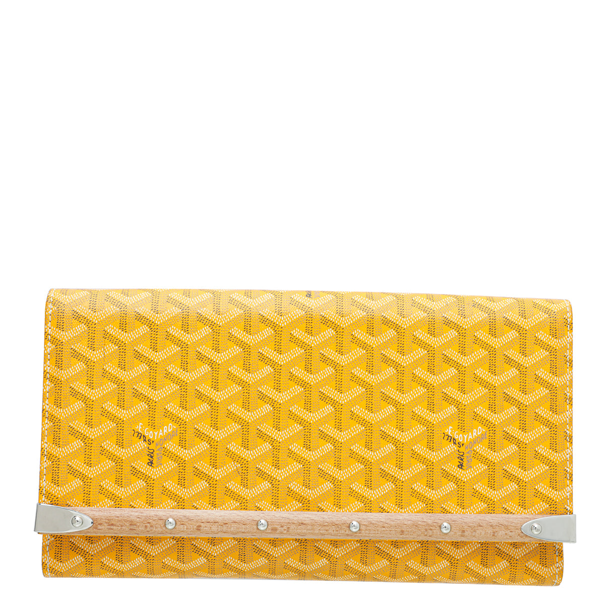 Goyard Yellow Goyardine Monte Carlo Clutch-Goyard-THE CLOSET