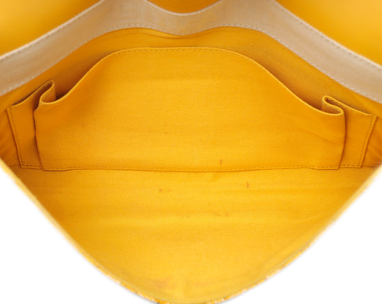Goyard Yellow Goyardine Monte Carlo Clutch