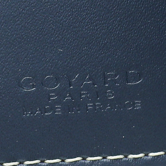 Goyard Victoire Wallet Navy Blue in Canvas/Calfskin - US