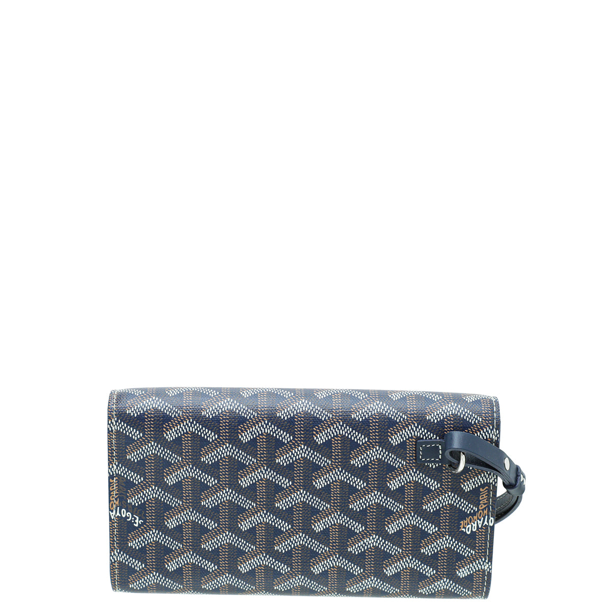 Goyard Navy Blue Goyardine Monte Carlo Mini Wrist Pouch-Goyard-THE CLOSET