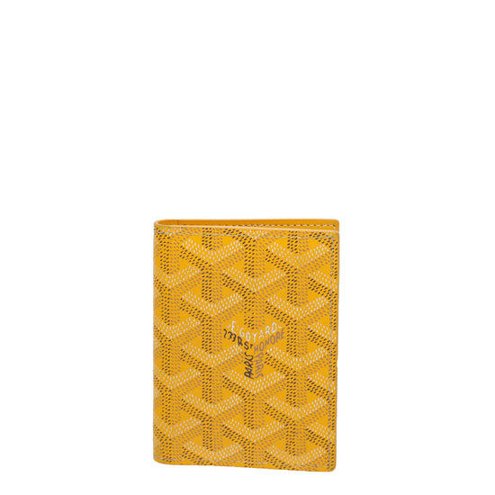 Goyard Yellow Goyardine Saint Marc Card Wallet
