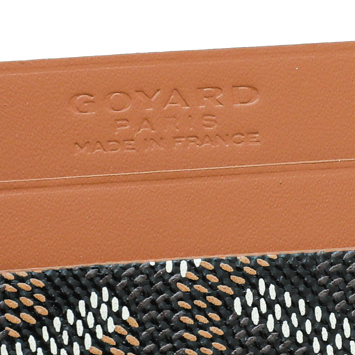 goyard card holder brown