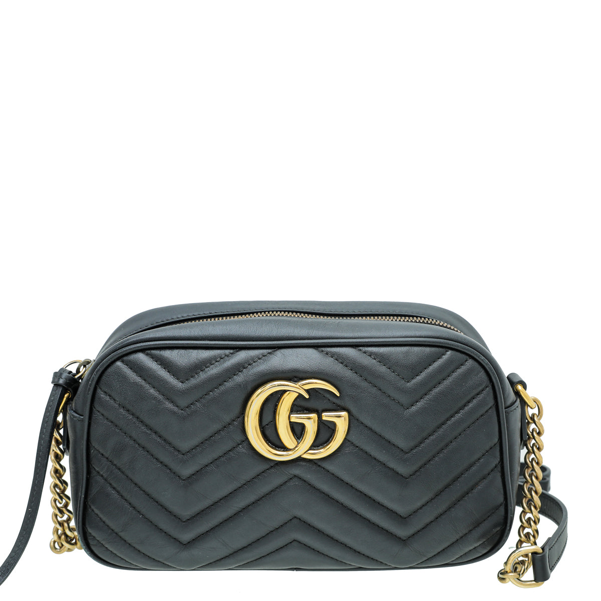 Gucci Black GG Marmont Camera Bag