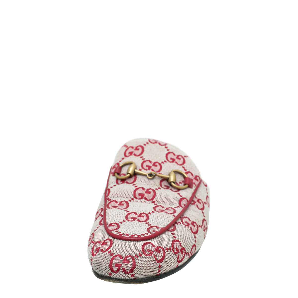 Gucci Red Ebony GG Canvas Princetown Mules 36.5-Gucci-THE CLOSET