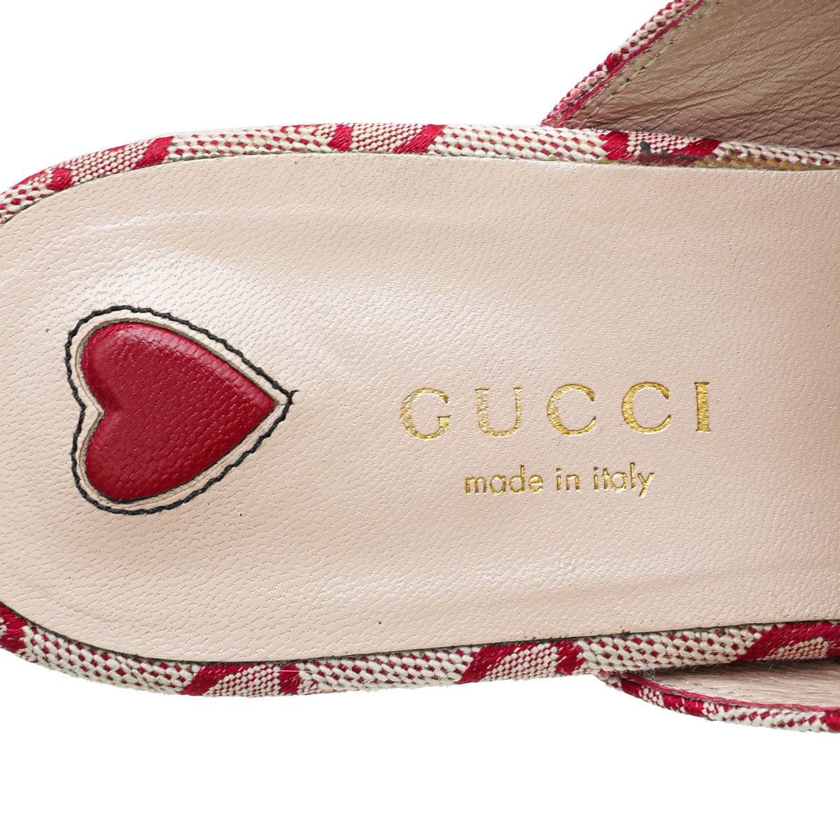Gucci Red Ebony GG Canvas Princetown Mules 36.5