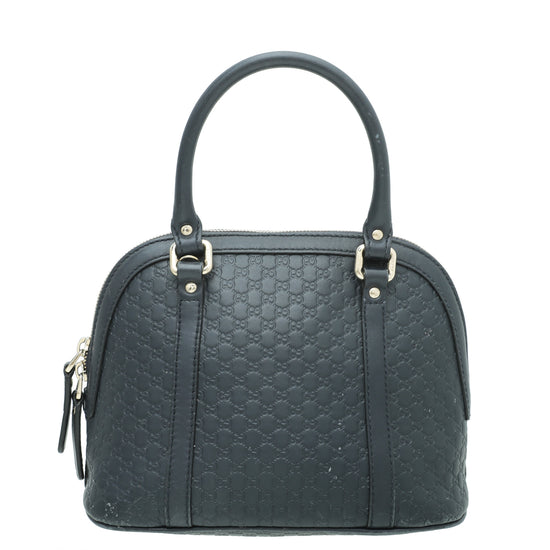 Gucci Navy Blue Microguccissima Dome Satchel Mini Bag