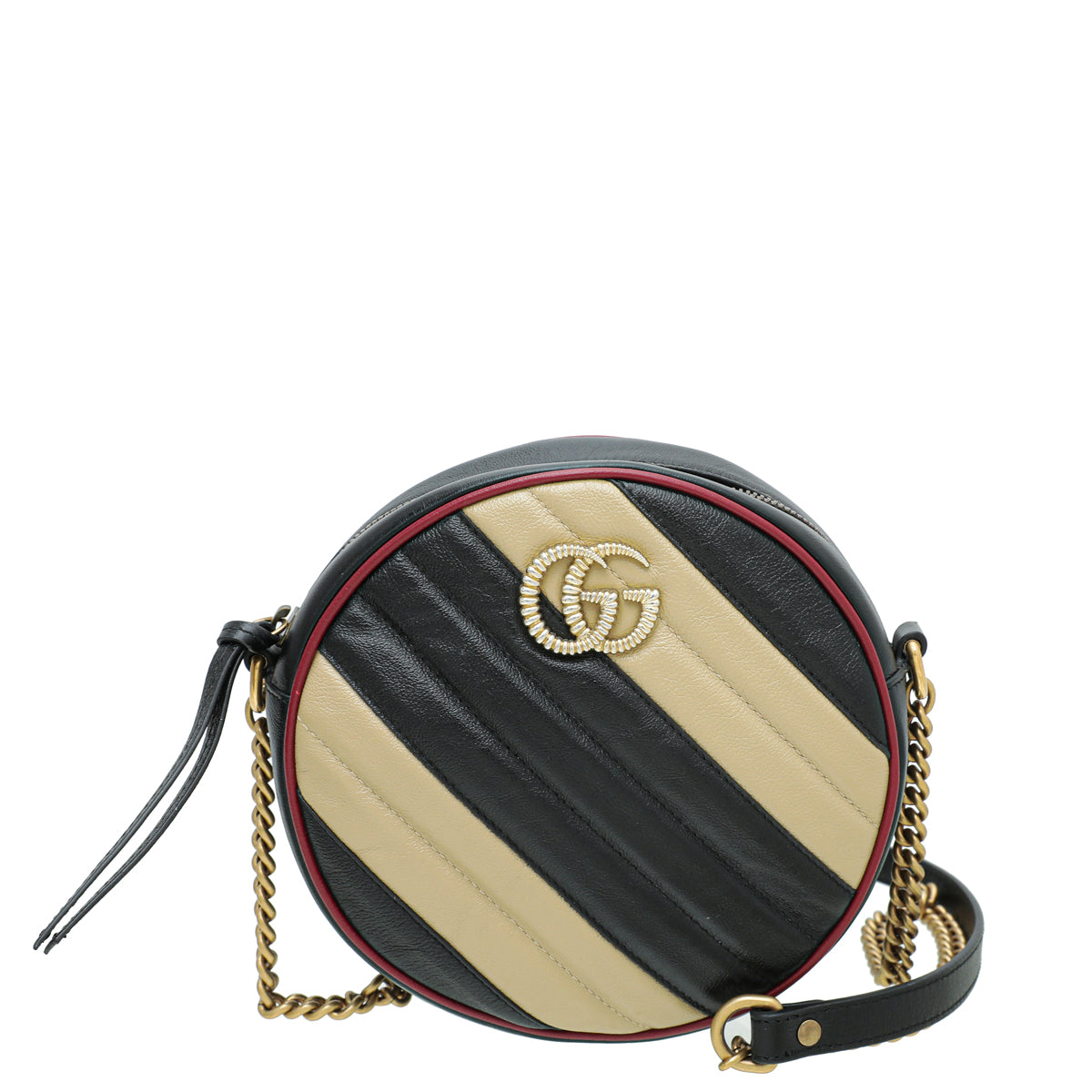 Gucci Bicolor GG Marmont Mini Round Bag-Gucci-THE CLOSET