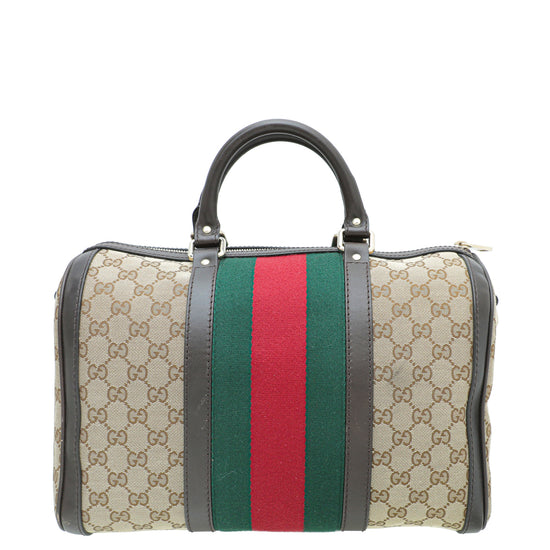 Gucci Tricolor GG Vintage Web Joy Boston Medium Bag