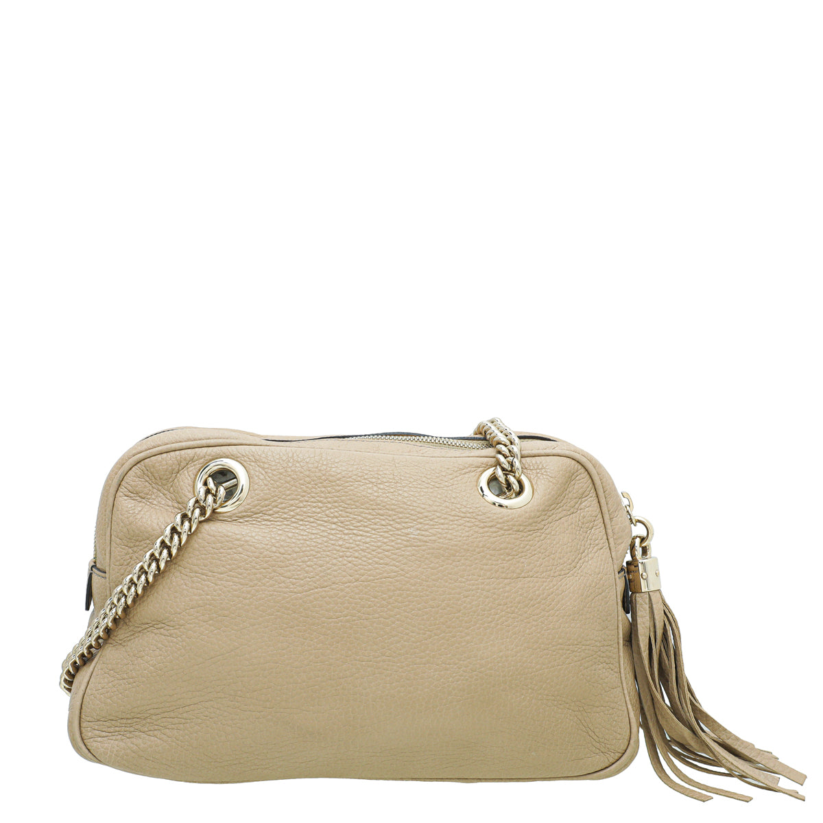 Gucci Beige Soho Tassel Chain Bag-Gucci-THE CLOSET