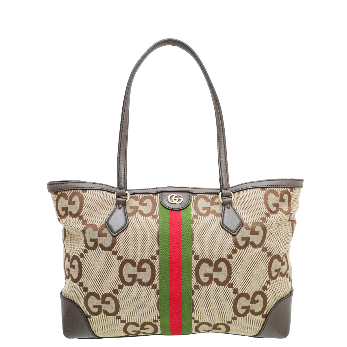 Gucci Ebony Jumbo GG Ophidia Medium Tote Bag-Gucci-THE CLOSET