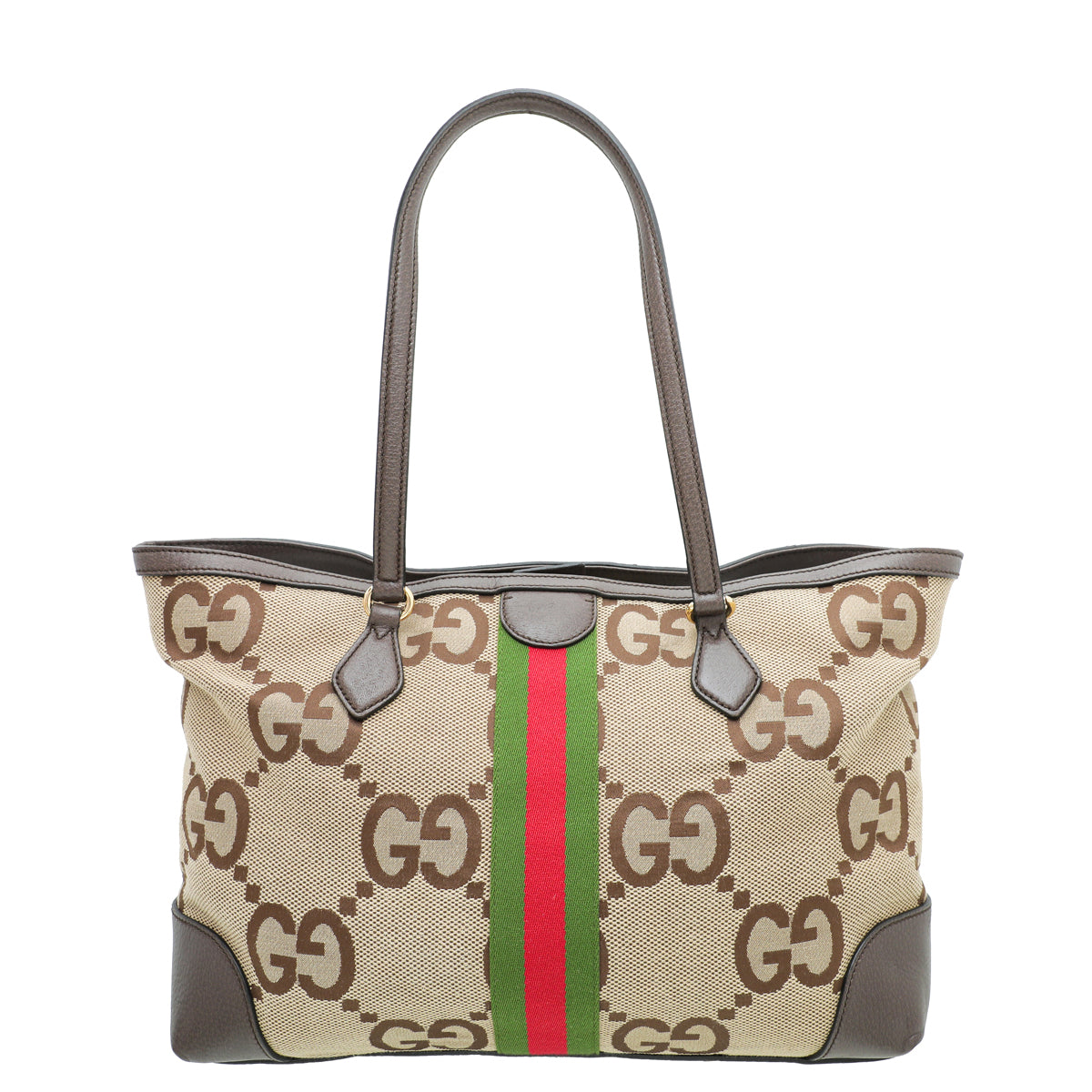Gucci Ebony Jumbo GG Ophidia Medium Tote Bag-Gucci-THE CLOSET