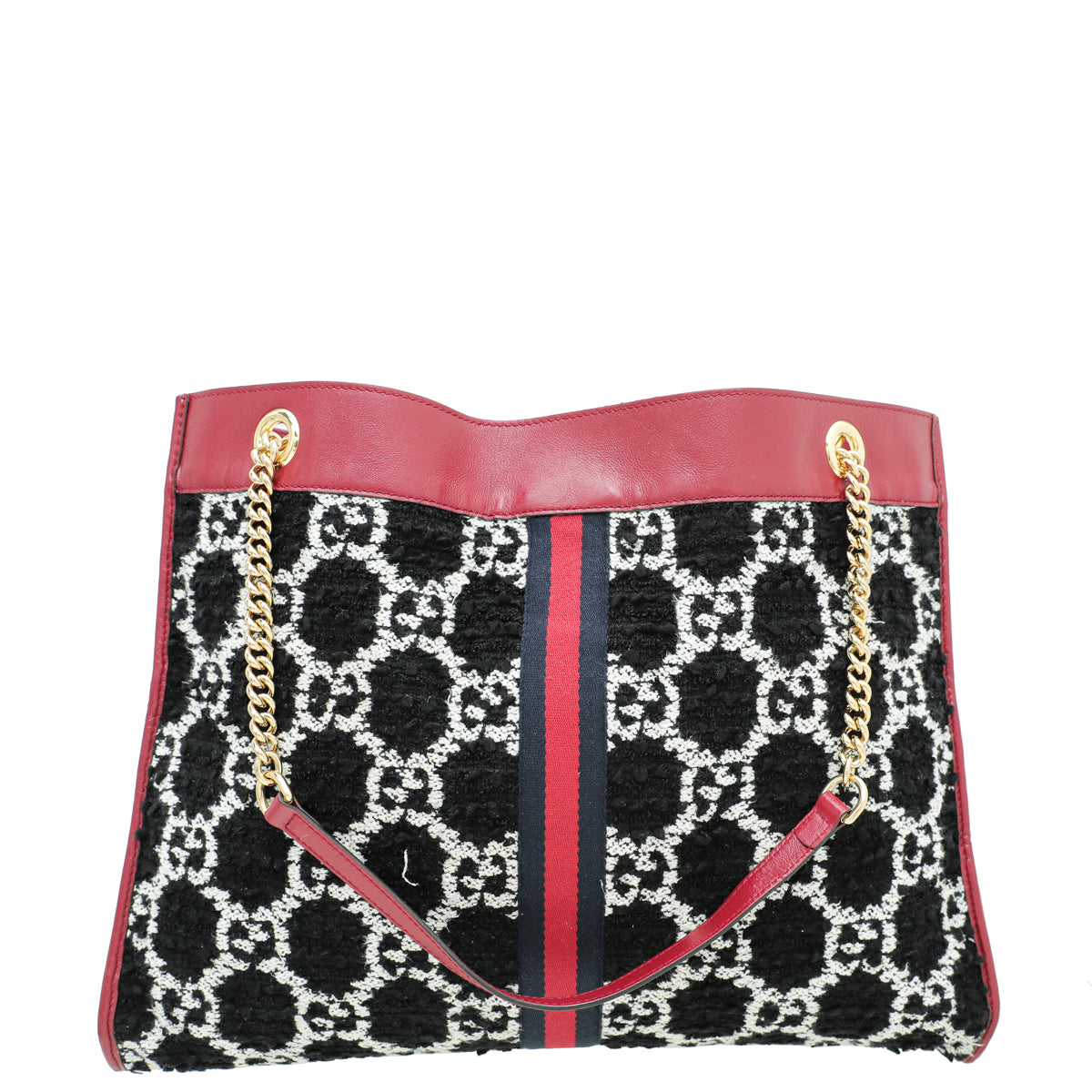 Gucci Tricolor Rajah Jacquard Tweed Tote Large Bag-Gucci-THE CLOSET