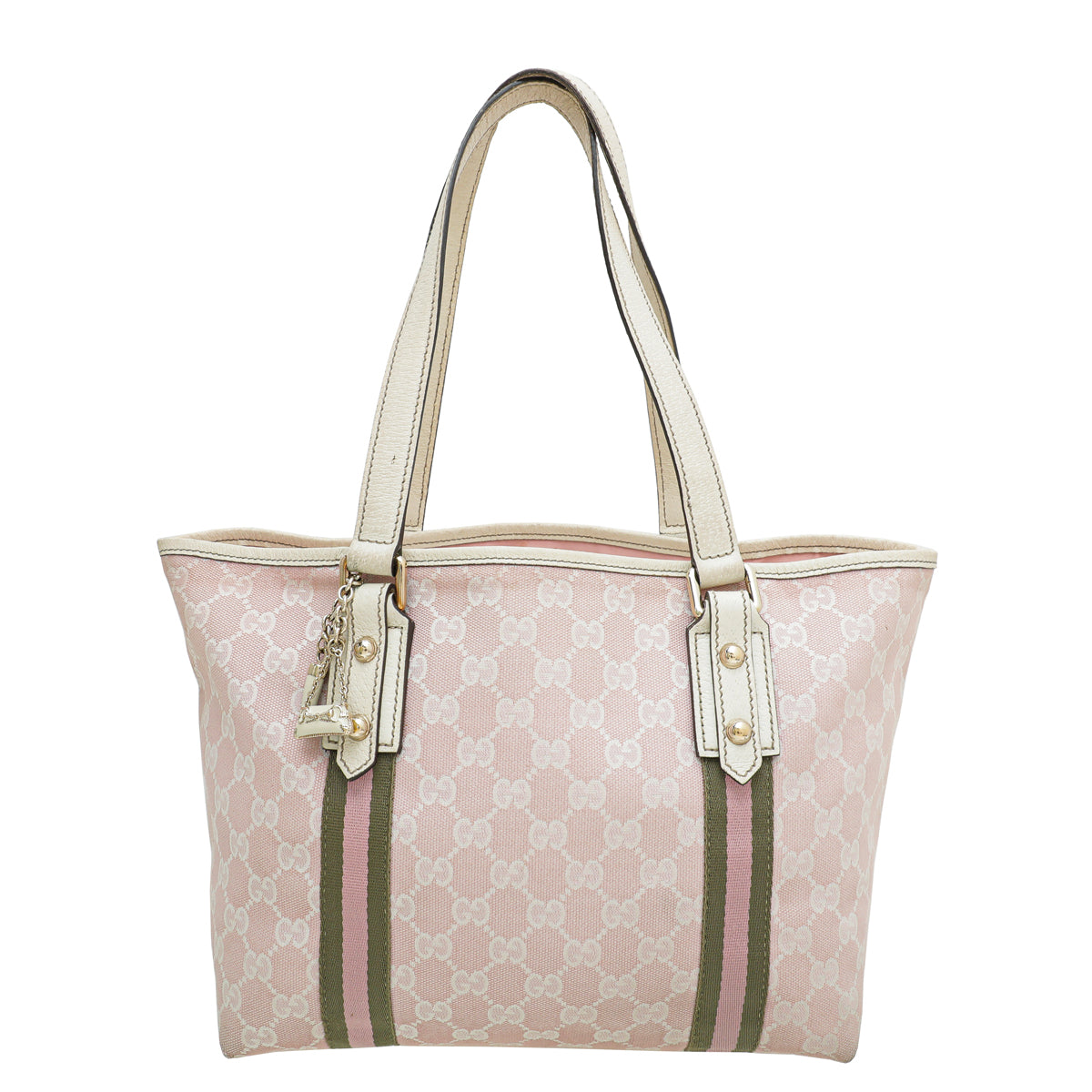 Gucci Pink GG Web Jolicoeur Tote Bag-Gucci-THE CLOSET