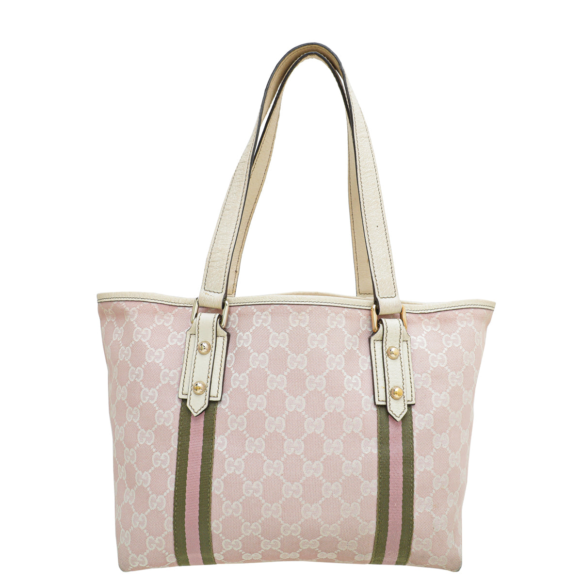 Gucci Pink GG Web Jolicoeur Tote Bag-Gucci-THE CLOSET