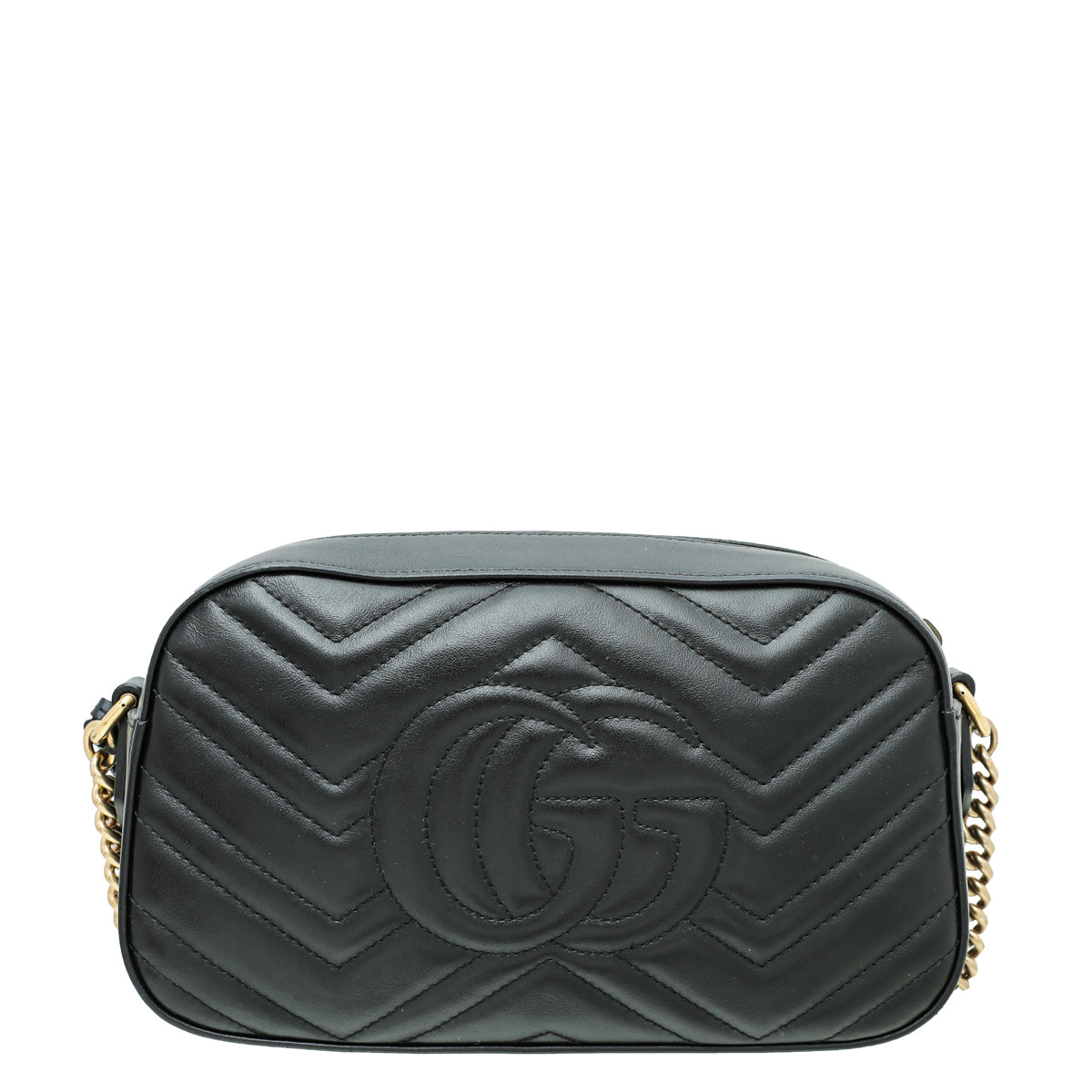 Gucci Black GG Marmont Animal Studs Small Shoulder Bag-Gucci-THE CLOSET