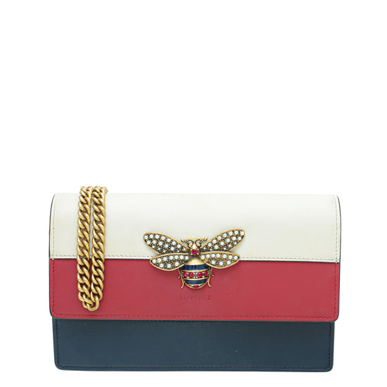 Gucci Tricolor Queen Margaret Bee Mini Bag