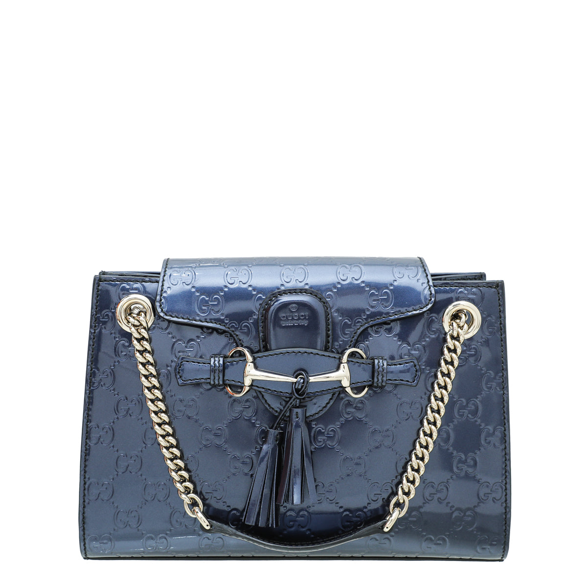 Gucci Navy Blue GG Guccissima Emily Small Bag-Gucci-THE CLOSET