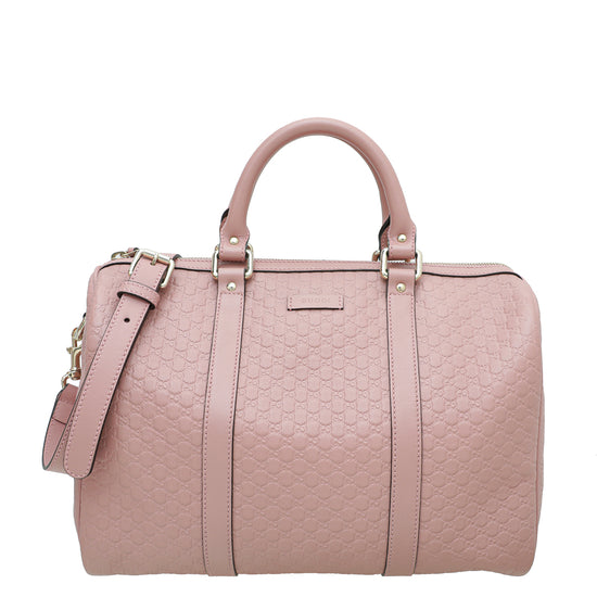 Gucci Dusty Pink GG Microguccissima Joy Boston Medium Bag