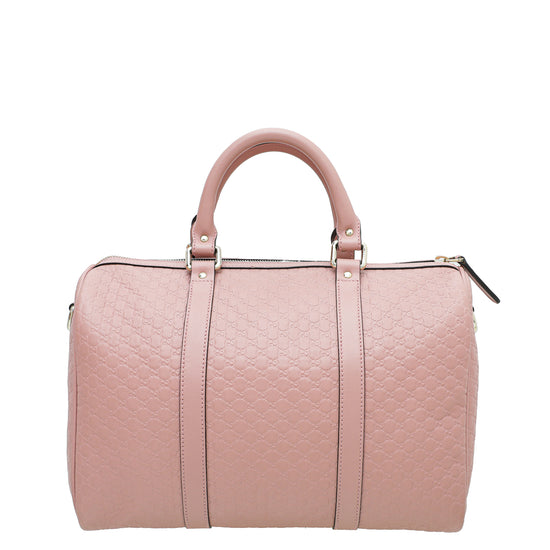 Gucci Dusty Pink GG Microguccissima Joy Boston Medium Bag
