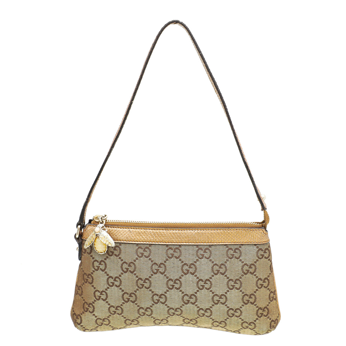 Gucci Metallic Bronze GG Bumble Bee Charm Pochette-Gucci-THE CLOSET