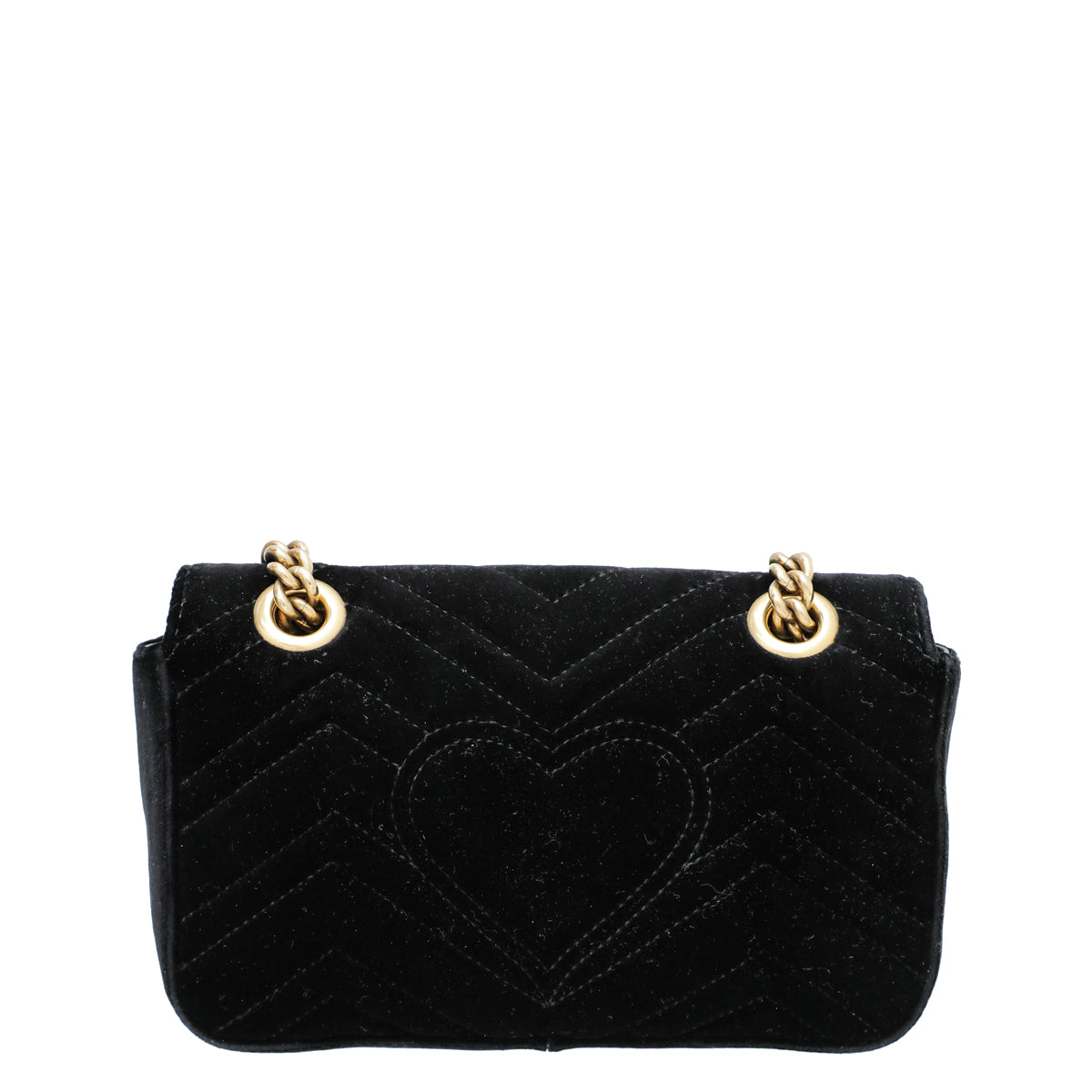 Gucci Black Velvet GG Marmont Mini Bag-Gucci-THE CLOSET