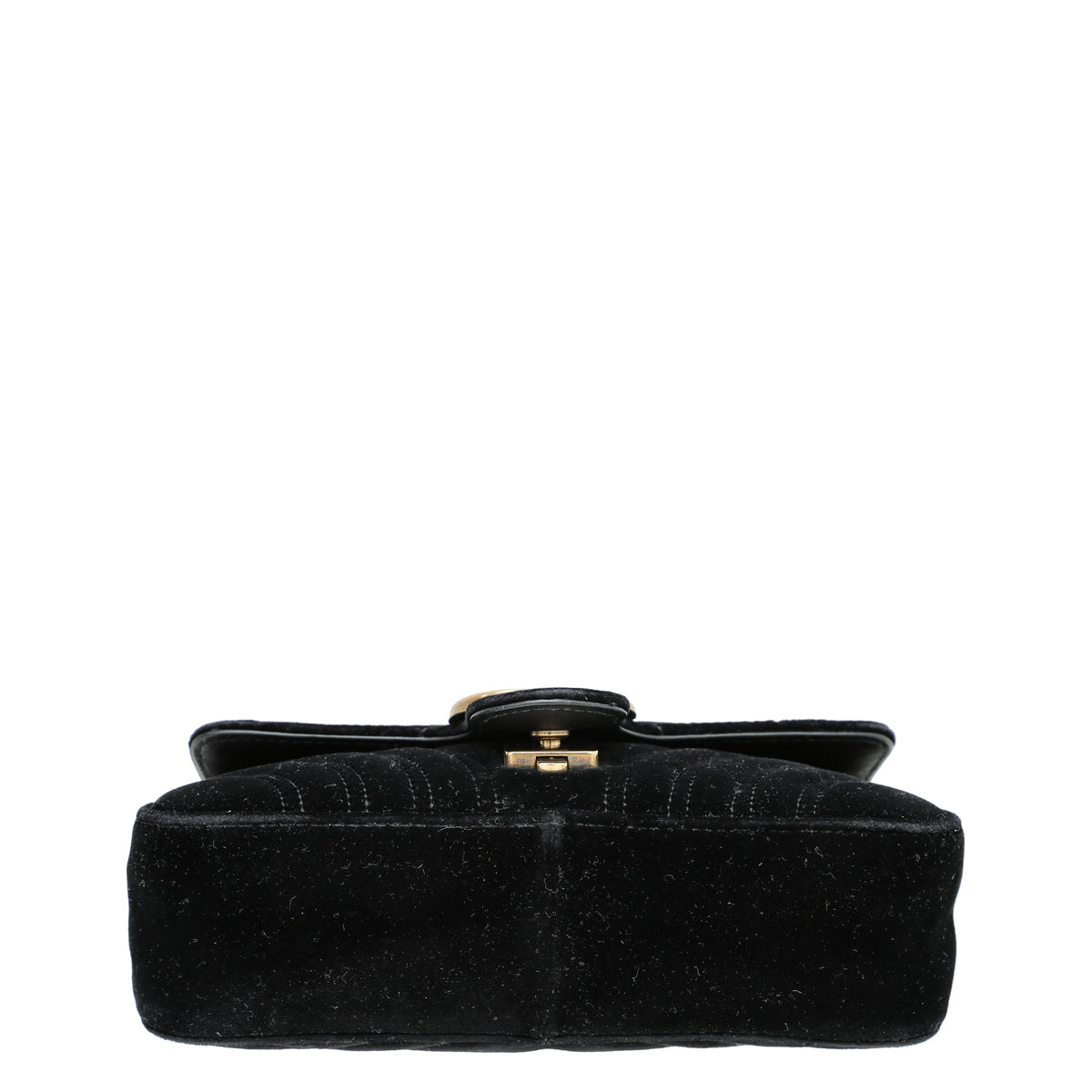 Gucci Black Velvet GG Marmont Mini Bag