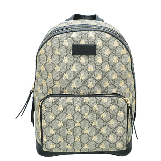 Gucci Bicolor GG Supreme Bees Small Backpack Bag