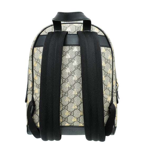 Gucci Bicolor GG Supreme Bees Small Backpack Bag