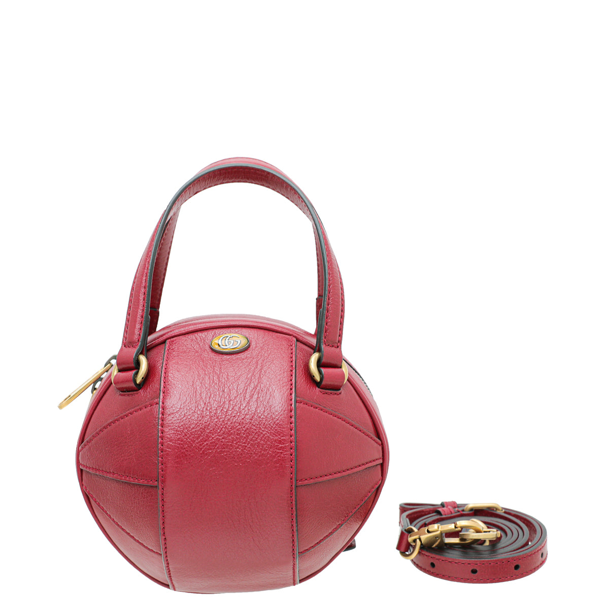 Gucci Vulcanic Red Tifosa Basketball Water Buffalo Mini Bag-Gucci-THE CLOSET