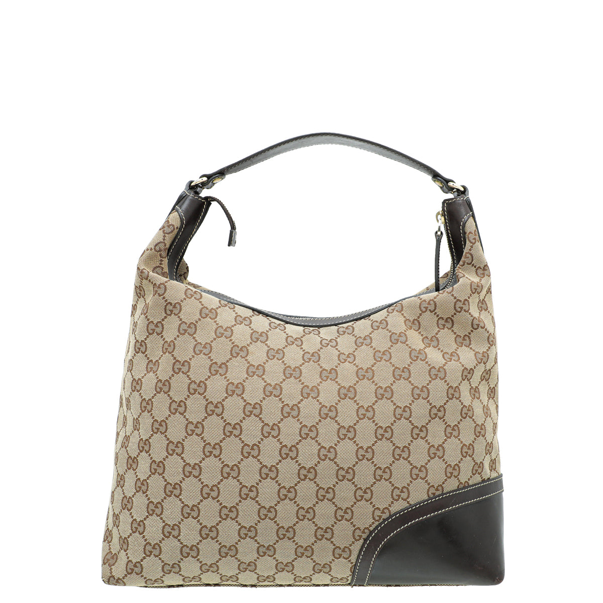 Gucci Bicolor GG Canvas Horsebit Tassel Hobo Bag-Gucci-THE CLOSET