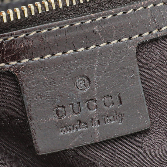 Gucci Bicolor GG Canvas Horsebit Tassel Hobo Bag