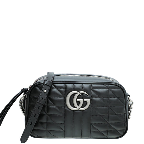 Gucci Black GG Marmont Camera Small Shoulder Bag