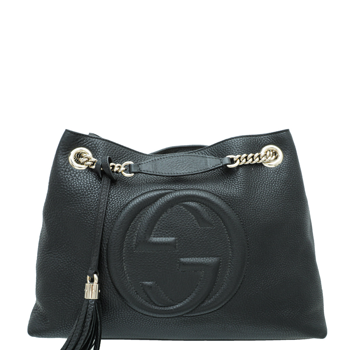 Gucci Black Soho Tassel Tote Medium Bag-Gucci-THE CLOSET