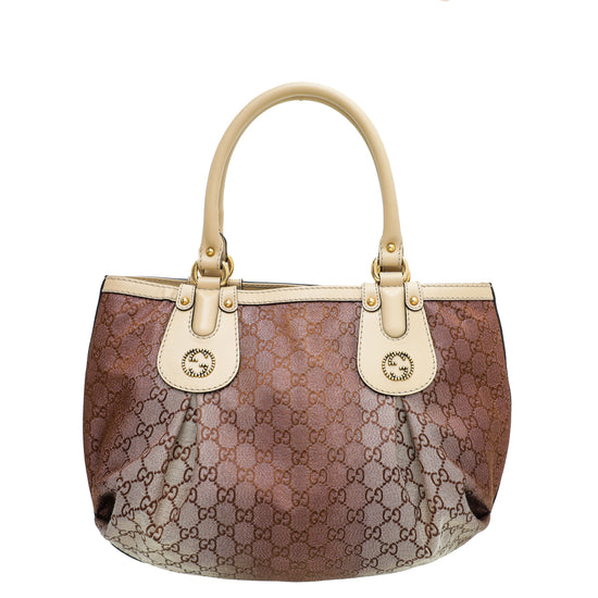 Gucci Bicolor Scarlett Stud Tote Bag