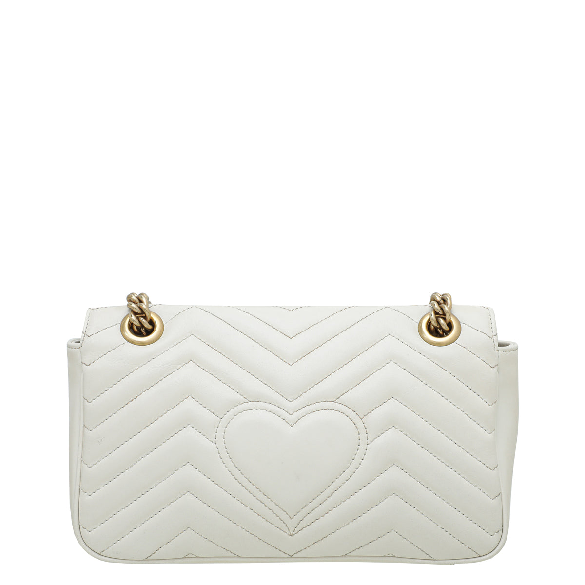 Gucci White GG Marmont Small Flap Bag-Gucci-THE CLOSET