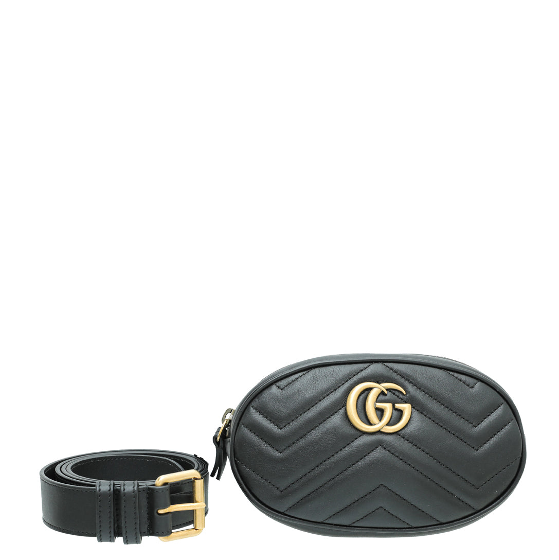 Gucci Black GG Marmont Mini Belt Bag-Gucci-THE CLOSET