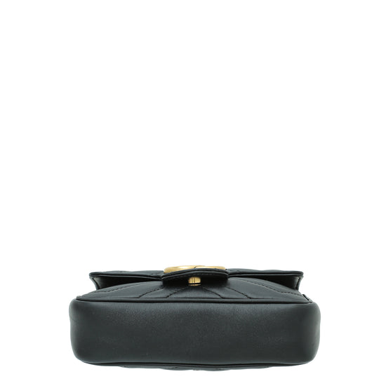 Gucci Black GG Marmont Super Mini Bag